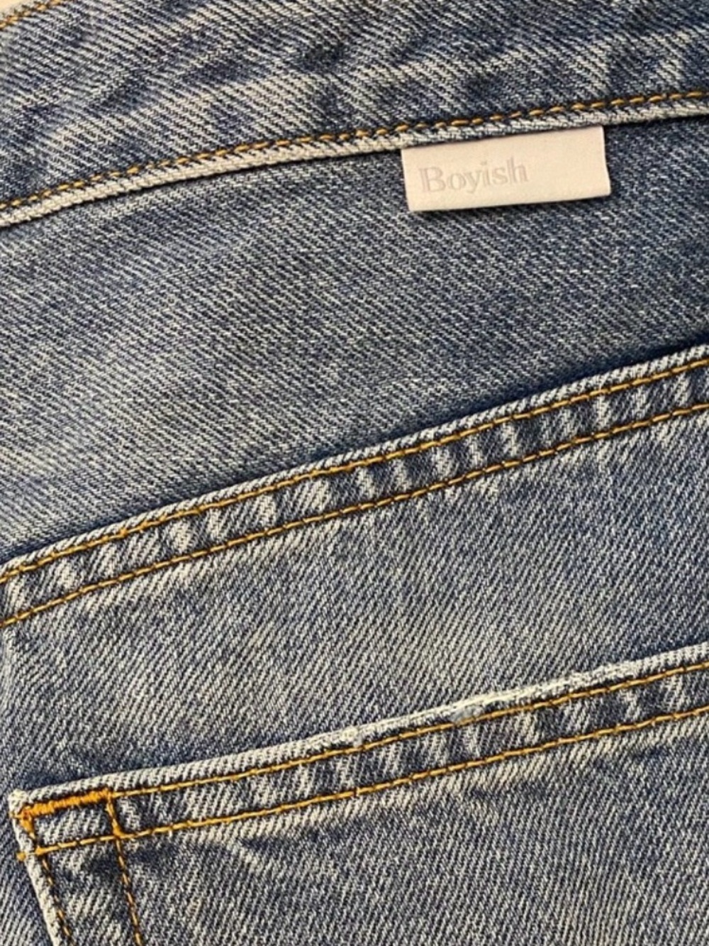Boyish jeans Light Blue Washed distressed Denim Skirt 25 - Picture 4 of 12